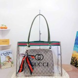 Casual Street Letter Patchwork See-through Zipper Bags
