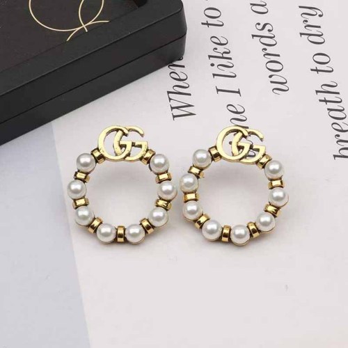 Casual Simplicity Letter Patchwork Pearl Earrings