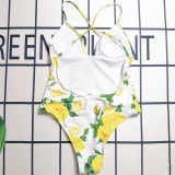 Sexy Vacation Floral Backless Swimwears