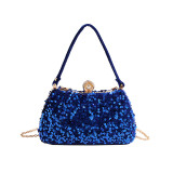 Daily Vintage Solid Sequins Patchwork Zipper Bags