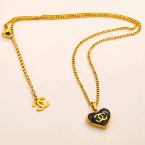 Simplicity Letter Heart Shaped Chains Necklaces
