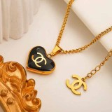Simplicity Letter Heart Shaped Chains Necklaces