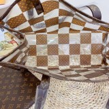 Casual Street Letter Plaid Patchwork Chains Zipper Bags