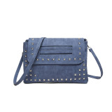 Daily Solid Rivets Patchwork Bags