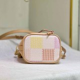 Street Simplicity Letter Plaid Patchwork Draw String Bags