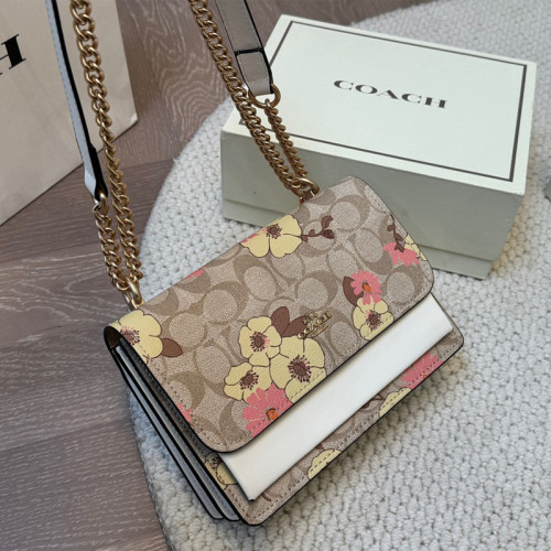 Celebrities Elegant Letter Flowers Patchwork Chains Bags