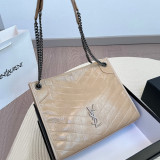 Casual Street Solid Color Metal Accessories Trim Patchwork Bags