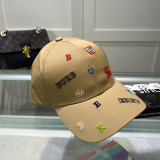 Casual Street Cartoon Letter Embroidered Patchwork Hat
