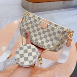 Casual Daily Plaid Patchwork Zipper Contrast Bags