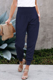 Casual Solid Patchwork High Waist Pencil Solid Color Bottoms