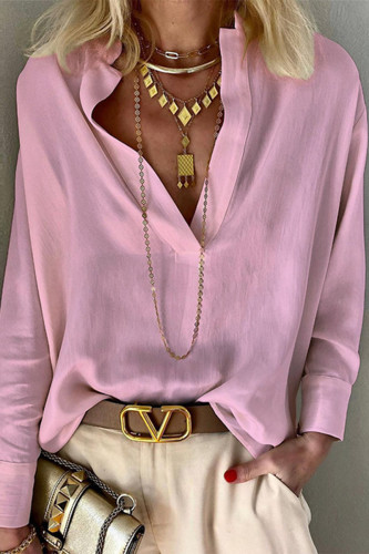 Fashion Casual Solid Solid Color Mandarin Collar Tops
