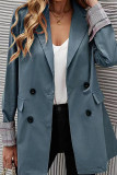 Fashion Casual Solid Buttons Asymmetrical Solid Color Turndown Collar Outerwear