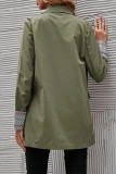 Fashion Casual Solid Buttons Asymmetrical Solid Color Turndown Collar Outerwear