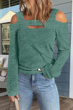 Casual Street Solid Solid Color Square Collar Tops