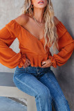 Casual Sweet Solid Solid Color V Neck Tops