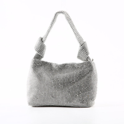 Fashion Solid Rhinestone Split Joint Bags
