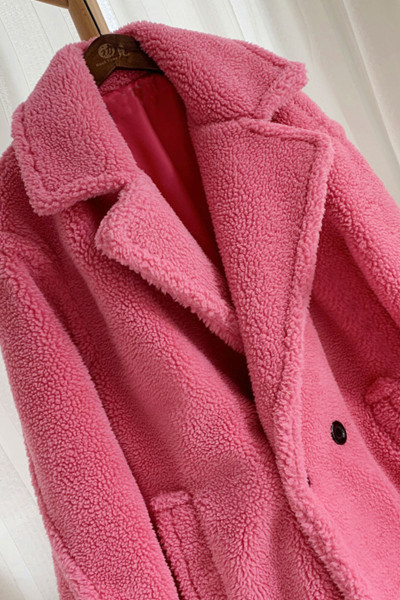 Casual Solid Split Joint Buttons Turn-back Collar Outerwear