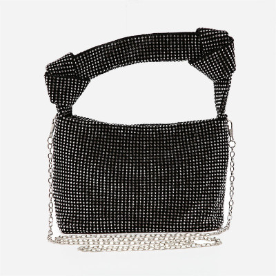 Fashion Solid Rhinestone Split Joint Bags