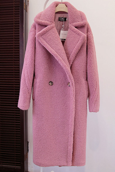 Casual Solid Split Joint Buttons Turn-back Collar Outerwear