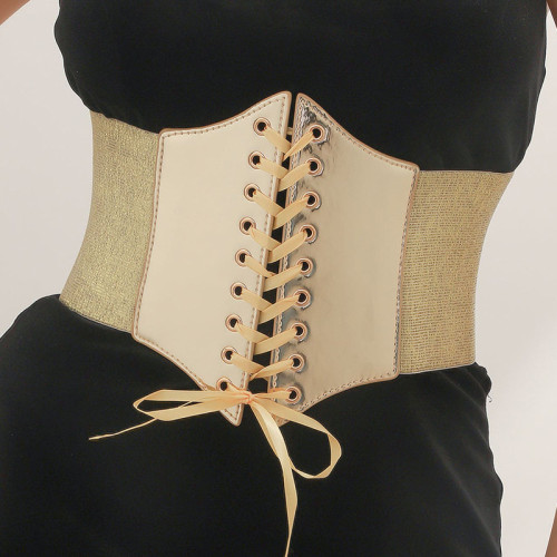 Casual Solid Patchwork Frenulum Decorative Girdle Accessories