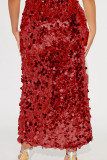Sexy Solid Patchwork High Opening Straight Mid Waist Straight Else Bottoms