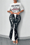 Casual Print Basic Skinny High Waist Conventional Positioning Print Bottoms