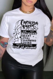 Casual Print Patchwork O Neck Plus Size Tops