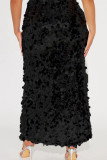 Sexy Solid Patchwork High Opening Straight Mid Waist Straight Else Bottoms