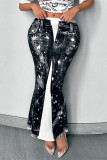 Casual Print Basic Skinny High Waist Conventional Positioning Print Bottoms