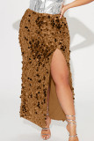 Sexy Solid Patchwork High Opening Straight Mid Waist Straight Else Bottoms