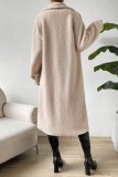 Casual Solid Patchwork Cardigan Turndown Collar Outerwear