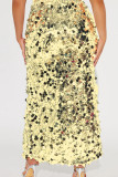 Sexy Solid Patchwork High Opening Straight Mid Waist Straight Else Bottoms