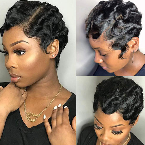 Casual Solid Patchwork Wigs