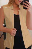 Casual Solid Cardigan Outerwear