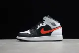 Jordan 1 Mid White Black Chile Red (GS) 554725-075