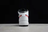 Jordan 1 Mid White Black Chile Red (GS) 554725-075