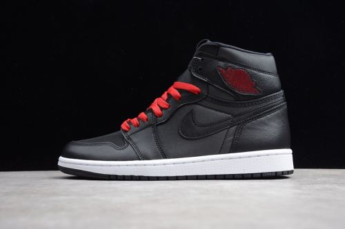Jordan 1 Retro High Black Satin Gym Red(SP batch) 555088-060