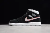 Jordan 1 Mid Black Particle Grey Gym Red 554724-060