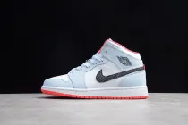 Jordan 1 Mid Half Blue Polka Dot Swoosh (GS) 555112-400