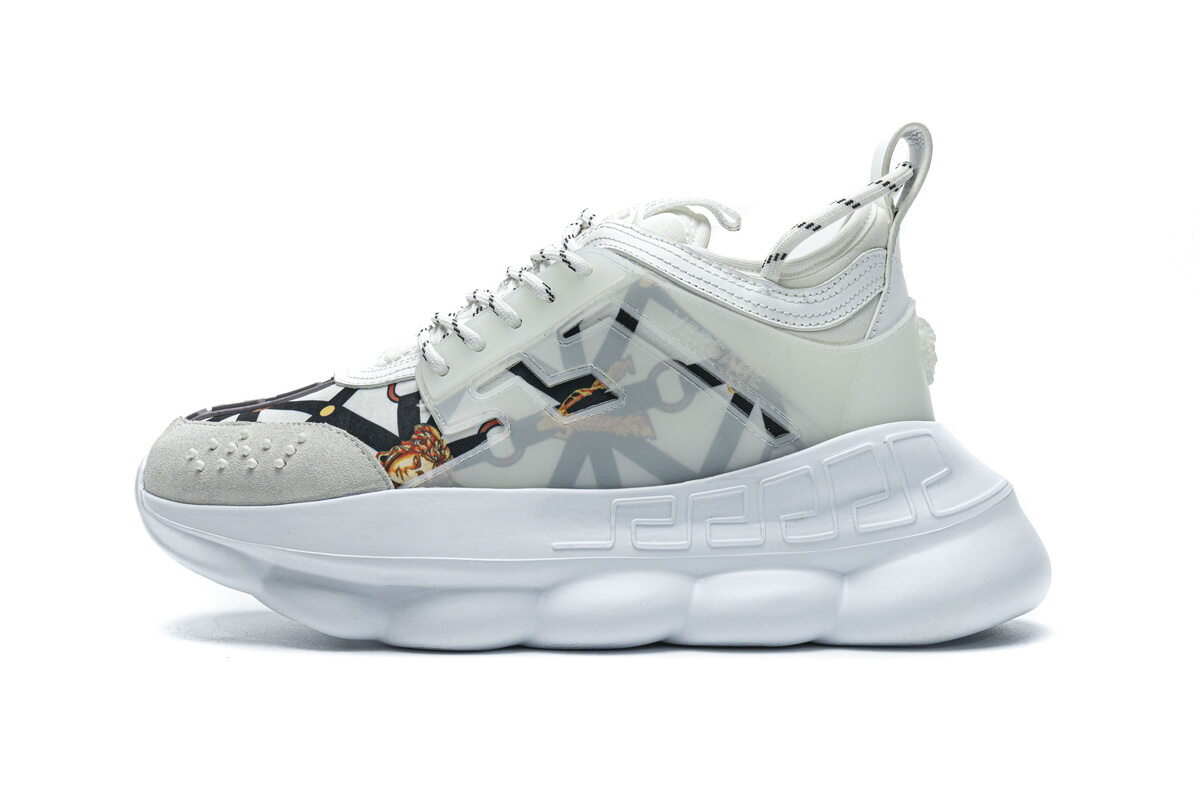 Fake Versace | Versace CHAIN REACTION Beige Grey(SP Batch) reps womens mens