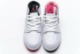 Jordan 1 Mid White Black Hyper Pink (GS) 555112-106
