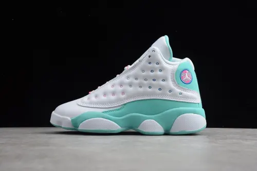 Jordan 13 Retro White Soar Green Pink (GS) 439358-100