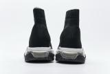 Balenciaga Speed Clear Sole Sneaker Black White