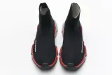 Ba***ci*ga Speed Clear Sole Sneaker Black Red