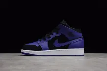 Jordan 1 Mid Black Dark Concord (GS) 554725-051