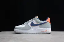 Nike Air Force 1 Cool Grey/White-Navy Blue-Orange CQ5059-103