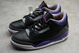 Jordan 3 Retro Black Court Purple(SP Batch) CT85332-050