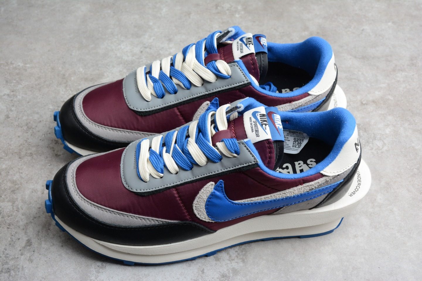 nike ld waffle sacai undercover night maroon team royal