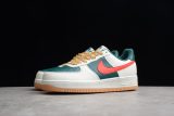 Nike Air Force 1 Low Id Cream Green Red AQ3778-991