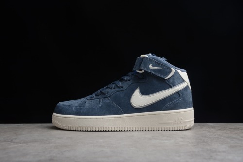 Air Force 1 Mid Suede Navy Blue White AA1118-007